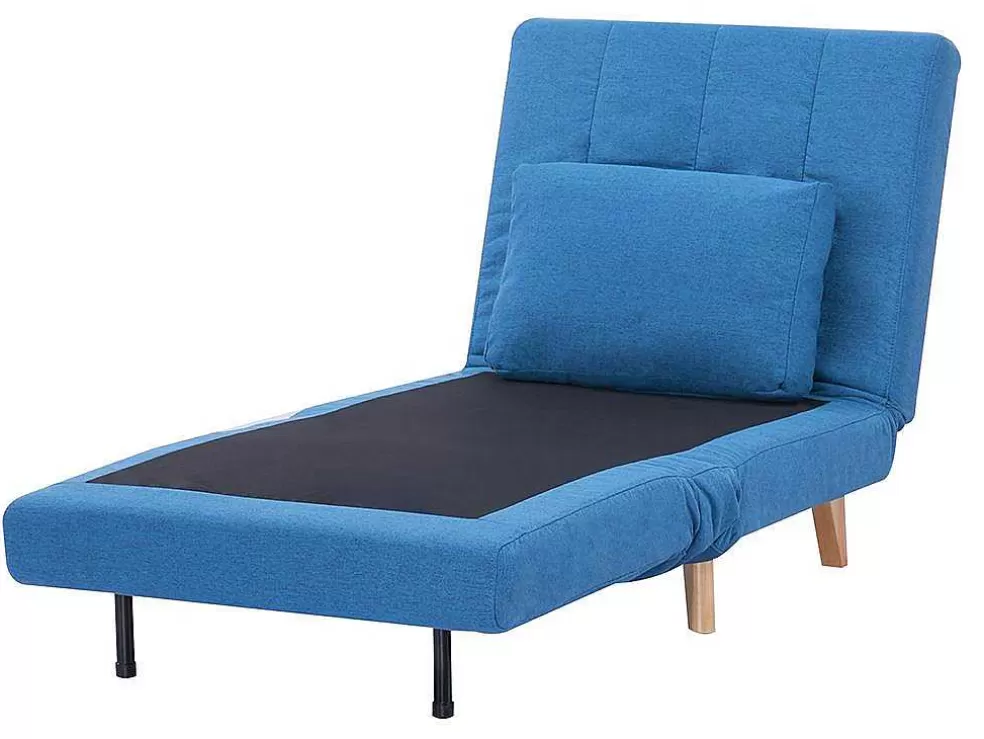 Vente-unique Poltrona Convertivel Em Tecido Cor Azul - Strevi* Poltrona Cama