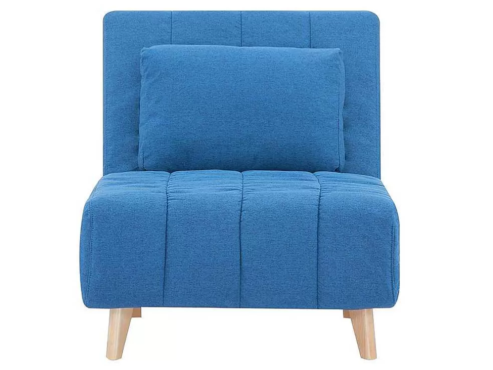 Vente-unique Poltrona Convertivel Em Tecido Cor Azul - Strevi* Poltrona Cama