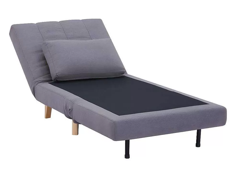 Vente-unique Poltrona Convertivel Em Tecido Cor Cinza - Strevi* Poltrona Cama