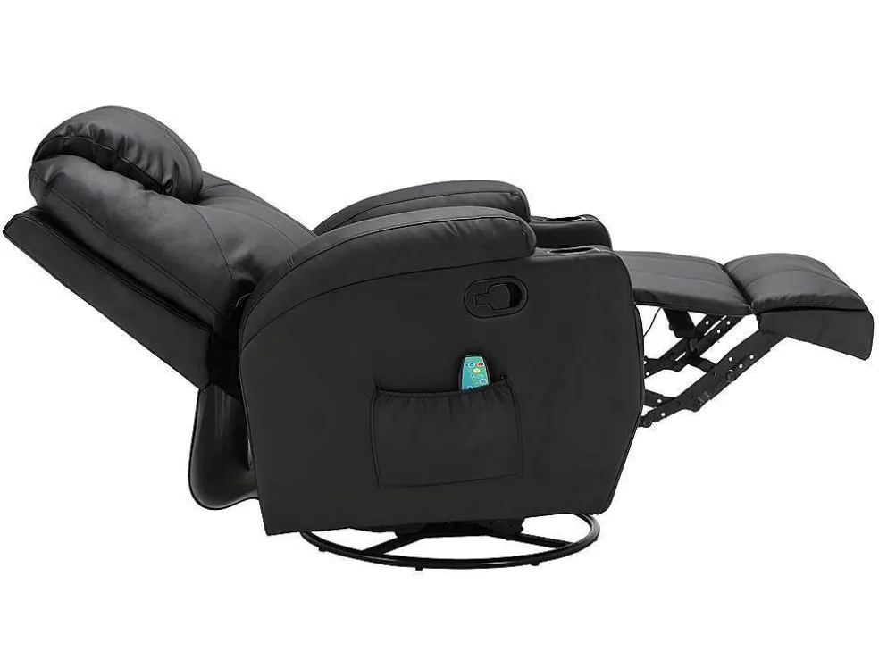 Vente-unique Poltrona De Massagens Em Pele Sintética Cor Preto - Silvano* Promoções Sofás & Poltronas