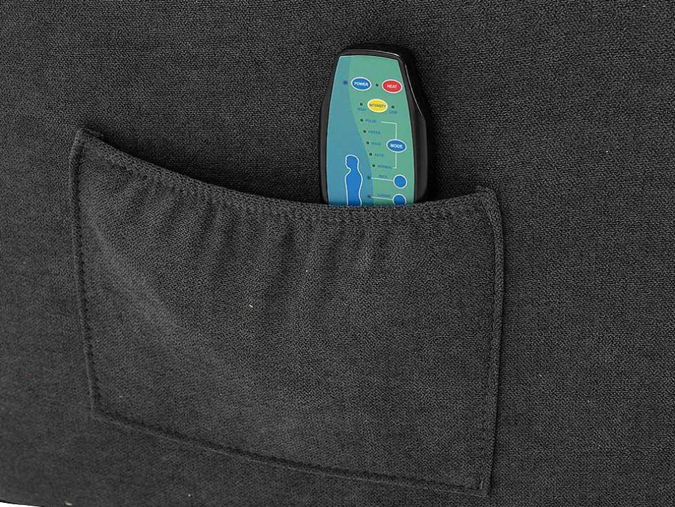 Vente-unique Poltrona De Massagens Em Tecido Cor Cinza - Silvano* Cadeirão De Massagem