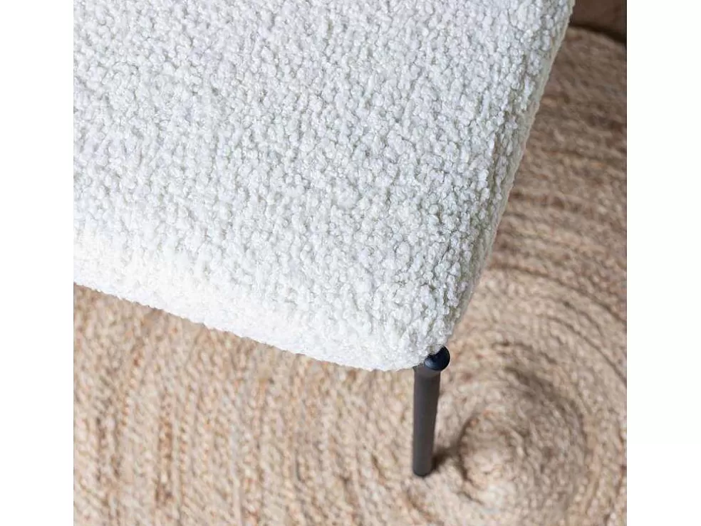 Happy Garden Poltrona Em Tecido Bouclette Bege Com Apoio Para Os Pés Eira* Poltrona