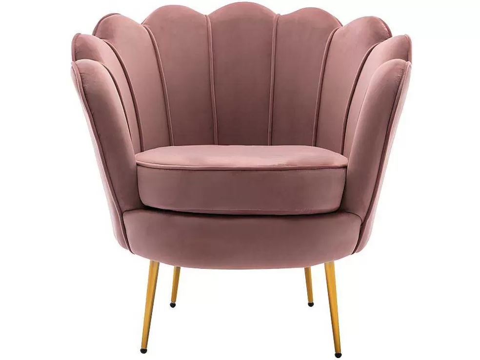 PASCAL MORABITO Poltrona Em Veludo Cor Rosa - Dandelion De * Poltrona Em Tecido
