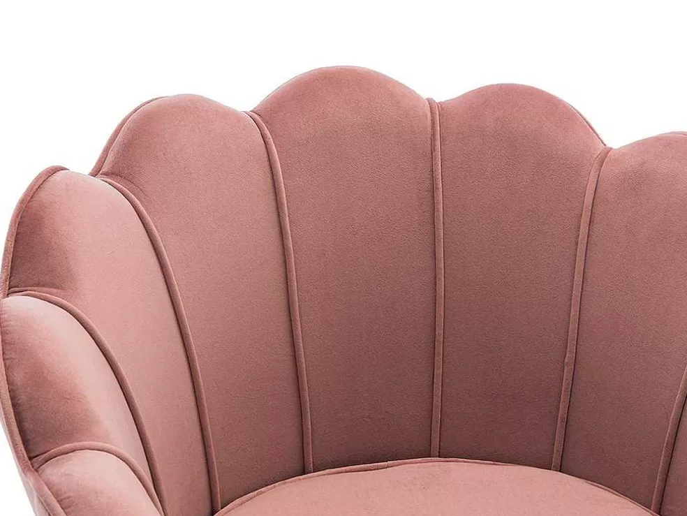 PASCAL MORABITO Poltrona Em Veludo Cor Rosa - Dandelion De * Poltrona Em Tecido