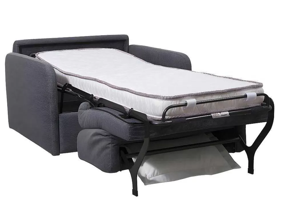 Vente-unique Poltrona Rapidamente Convertivel Em Cama De 70 Cm Em Tecido Antracite - Nadoa* Poltrona Cama