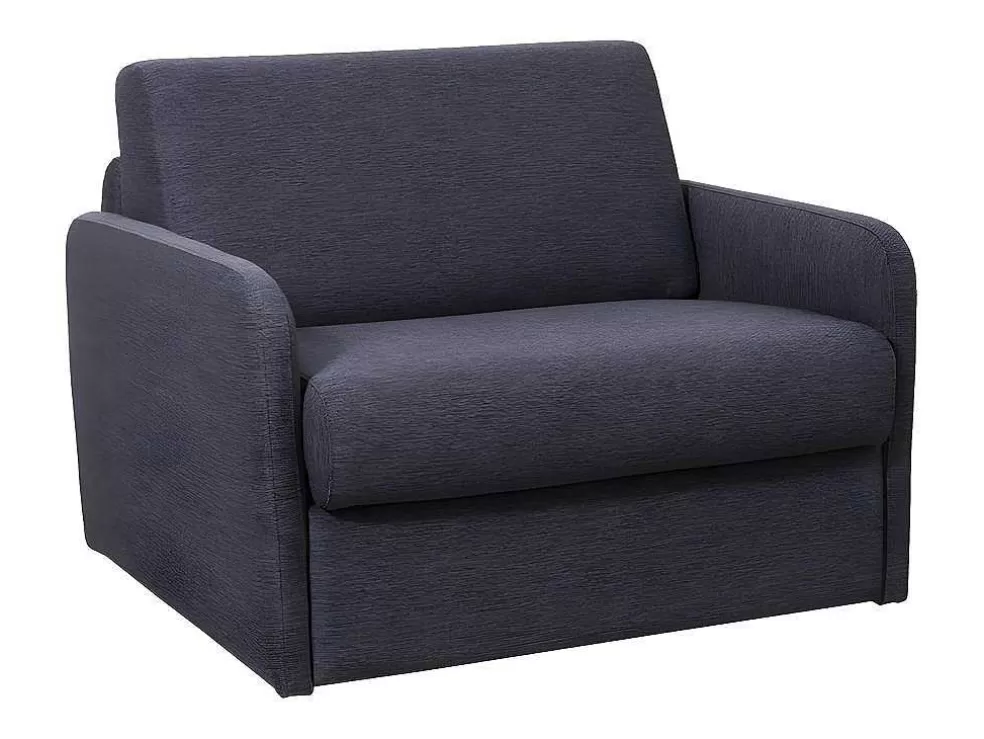 Vente-unique Poltrona Rapidamente Convertivel Em Cama De 70 Cm Em Tecido Antracite - Nadoa* Poltrona Cama