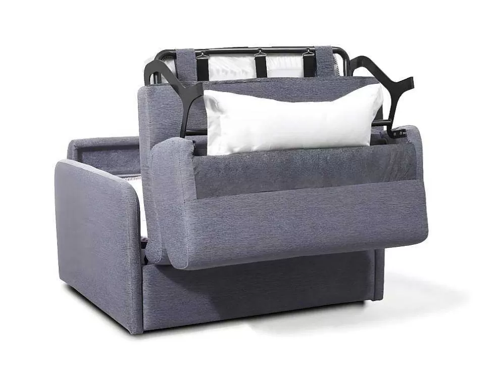 Vente-unique Poltrona Rapidamente Convertivel Em Cama De 100 Cm Em Tecido Cinza-Claro - Nadoa* Poltrona Cama