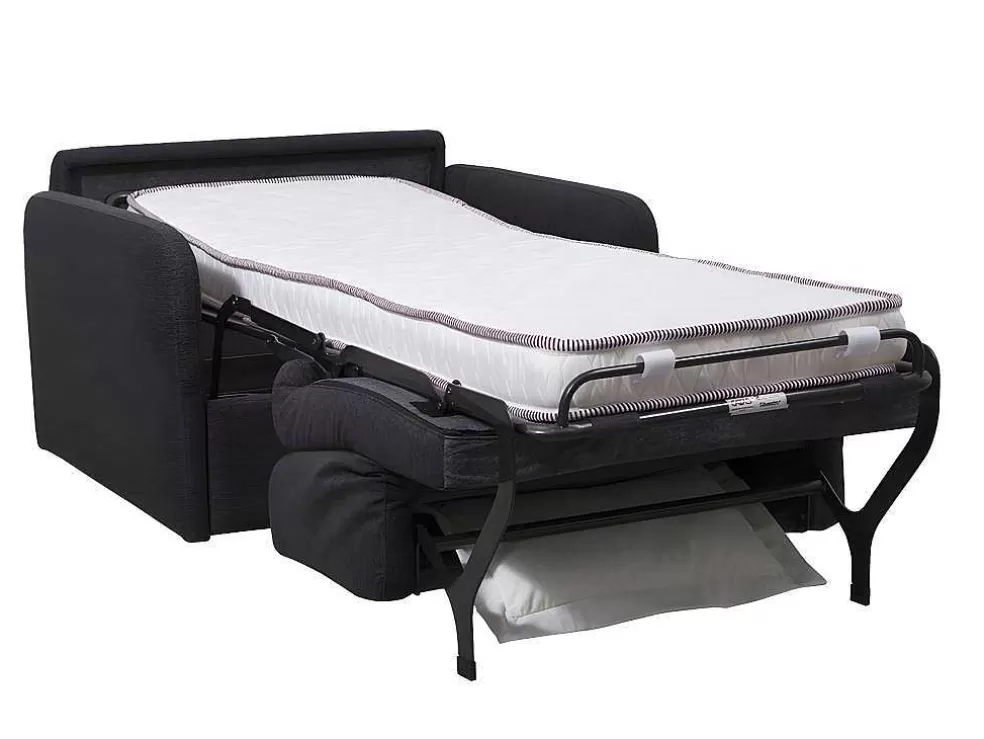 Vente-unique Poltrona Rapidamente Convertivel Em Cama De 100 Cm Em Tecido Cinza-Escuro - Nadoa* Poltrona Cama