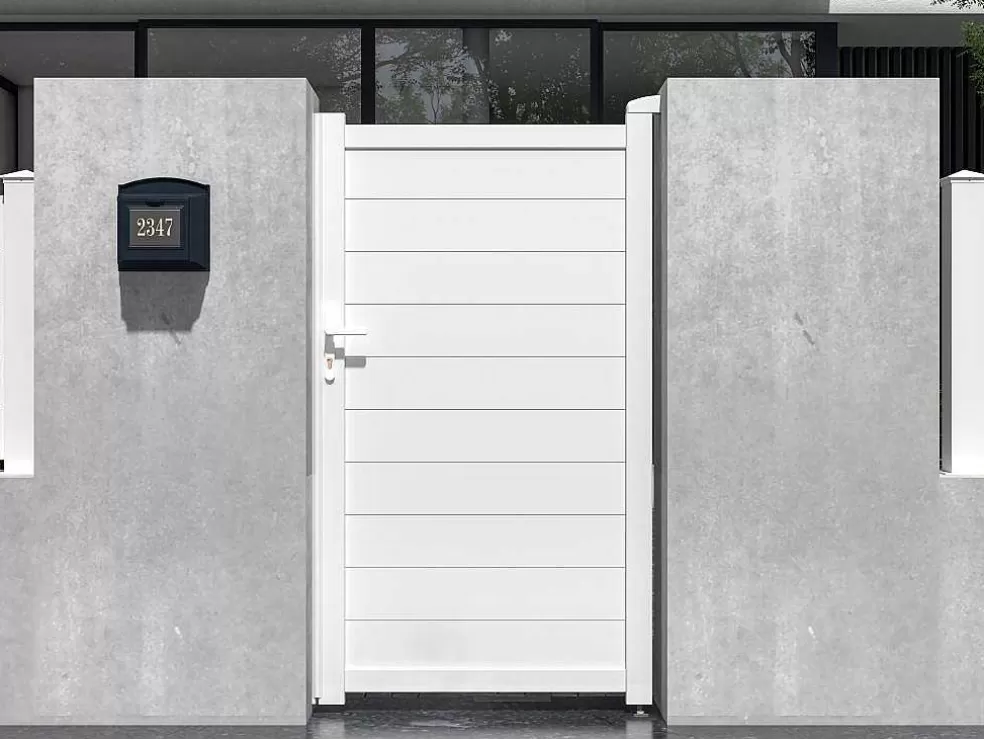 EXPERTLAND Porta De Batente Aluminio L103 X A181 Cm Branco - Nazario* Porta E Portão