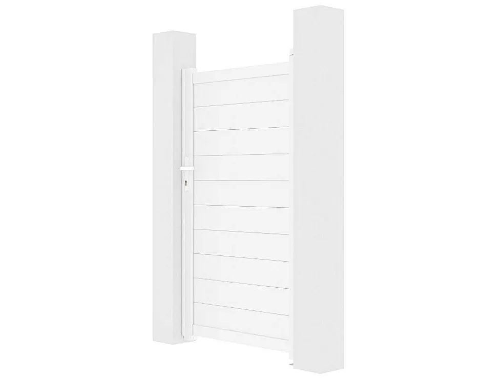 EXPERTLAND Porta De Batente Aluminio L103 X A181 Cm Branco - Nazario* Porta E Portão