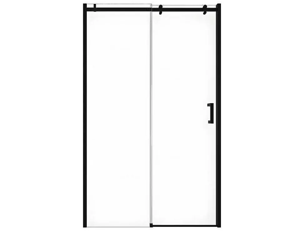 Shower & Design Porta De Duche De Correr Com Rodas Preto Mate Estilo Industrial 120 X 195 Cm - Anakao* Painel De Duche