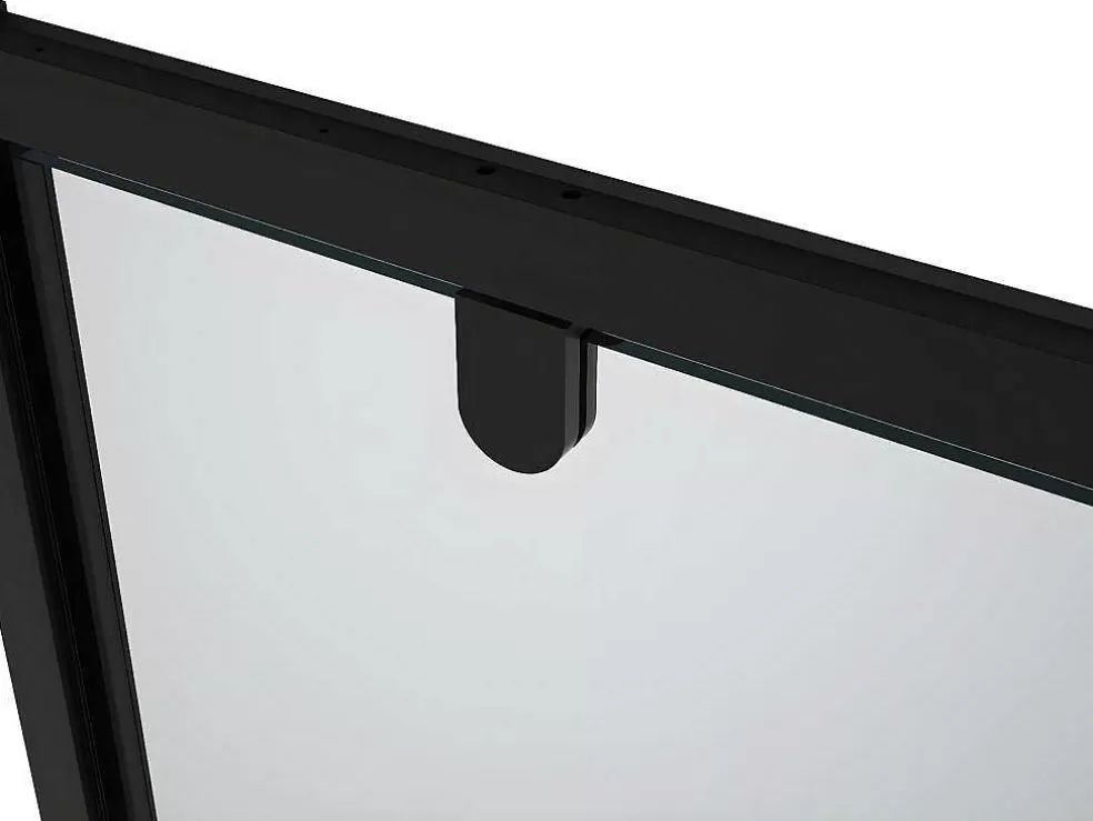 Shower & Design Porta De Duche Giratoria Em Metal Preto Mate De Estilo Industrial 90 X 195 Cm - Tamri* Painel De Duche