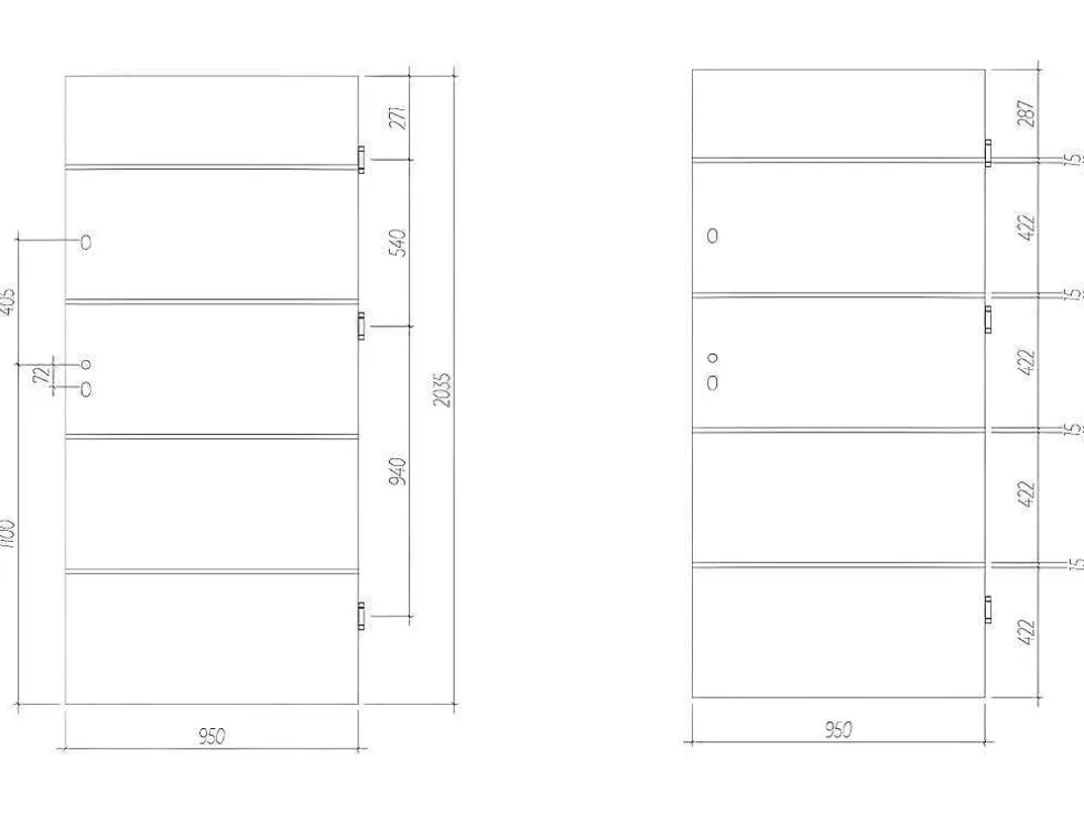 Vente-unique Porta De Entrada Em Aco E Inox A207 X L100 Cm Branco, Abertura Para A Esquerda - Naxara* Porta De Entrada