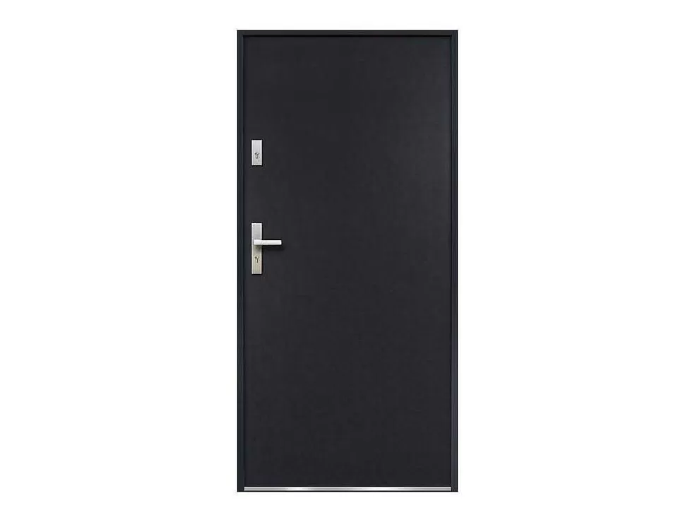 Vente-unique Porta De Entrada Em Aco Macico De A.207 X L.100 Cm Cor Antracite Com Abertura Para A Direita - Agueda* Porta De Entrada