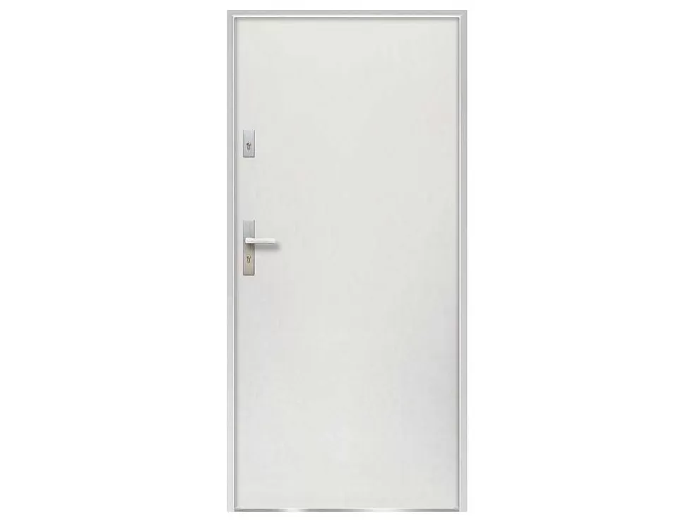 Vente-unique Porta De Entrada Em Aco Macico De A.207 X L.100 Cm Cor Branco Com Abertura Para A Direita - Agueda* Porta De Entrada