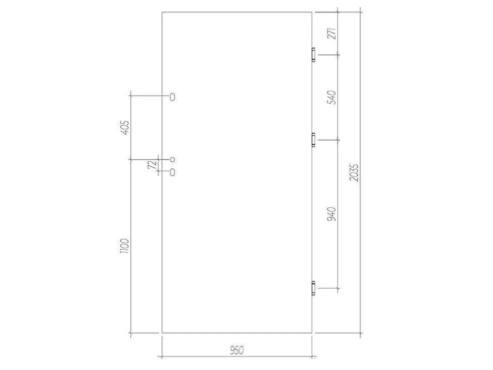 Vente-unique Porta De Entrada Em Aco Macico De A.207 X L.100 Cm Cor Branco Com Abertura Para A Esquerda - Agueda* Porta De Entrada
