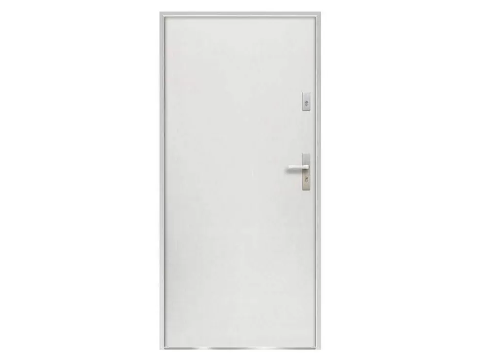 Vente-unique Porta De Entrada Em Aco Macico De A.207 X L.100 Cm Cor Branco Com Abertura Para A Esquerda - Agueda* Porta De Entrada
