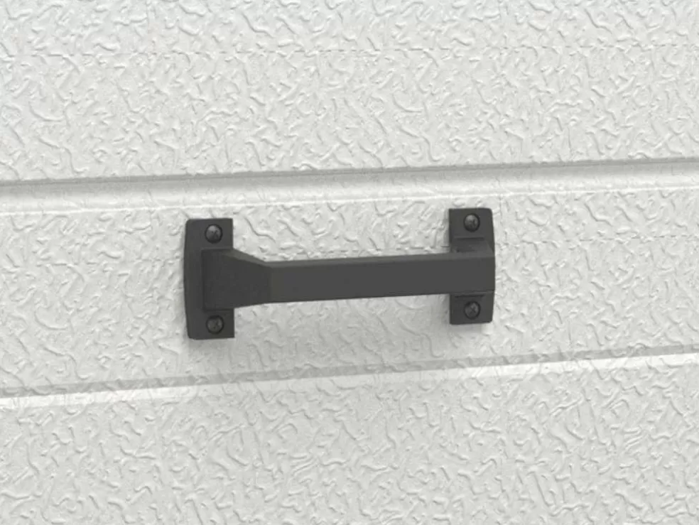Vente-unique Porta De Garagem Seccionada Com Padrao Quadriculado Branco Com Janelas Motorizada - Caopas* Porta De Garagem
