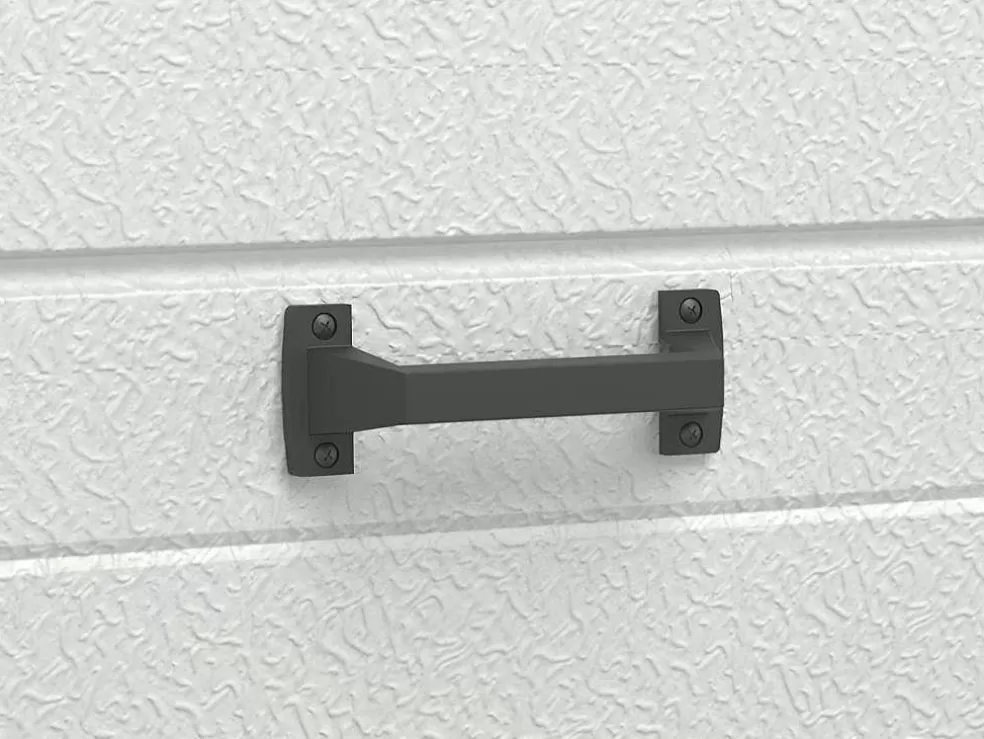 Vente-unique Porta De Garagem Seccionada Efeito Liso Com Porta Central Branco Motorizado - Lavega* Porta De Garagem