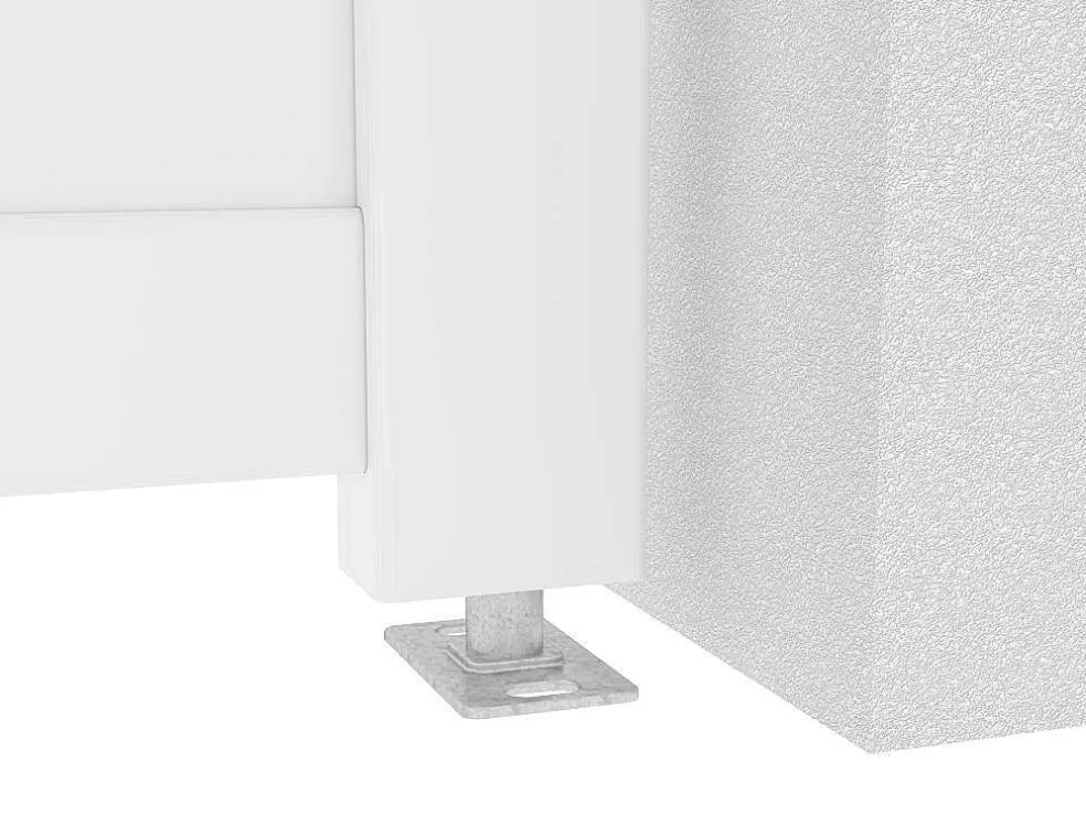 EXPERTLAND Portão De Batente Aluminio C305 X A181 Cm Branco - Nazario* Porta E Portão