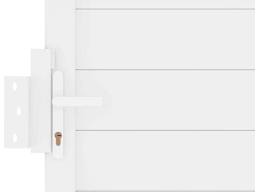 EXPERTLAND Portão De Correr Aluminio C374 X A180 Cm Branco - Nazario* Porta E Portão