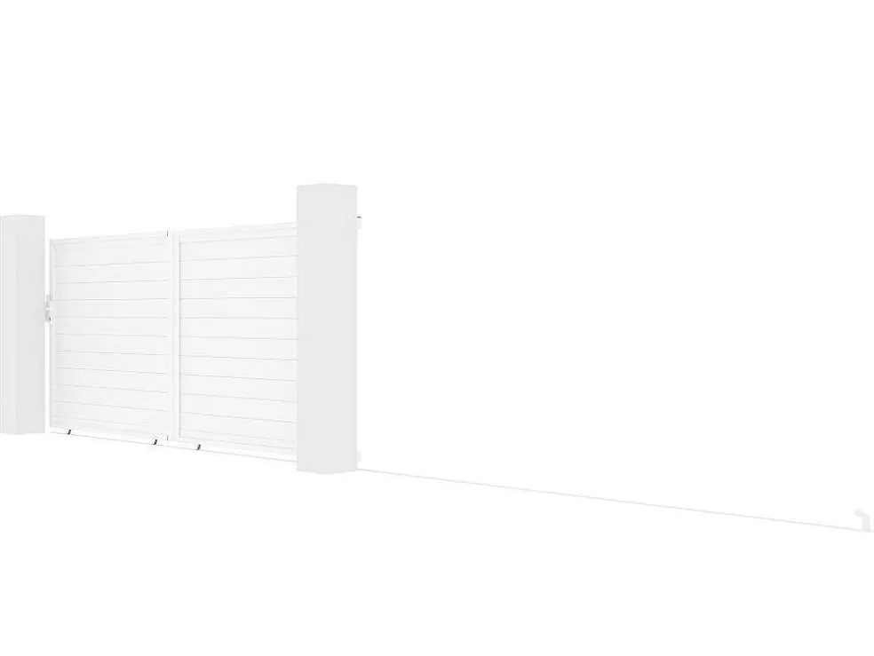 EXPERTLAND Portão De Correr Aluminio C416 X A180 Cm Branco - Nazario* Porta E Portão