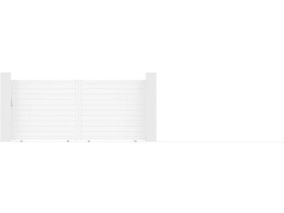 EXPERTLAND Portão De Correr Aluminio C416 X A180 Cm Branco - Nazario* Porta E Portão