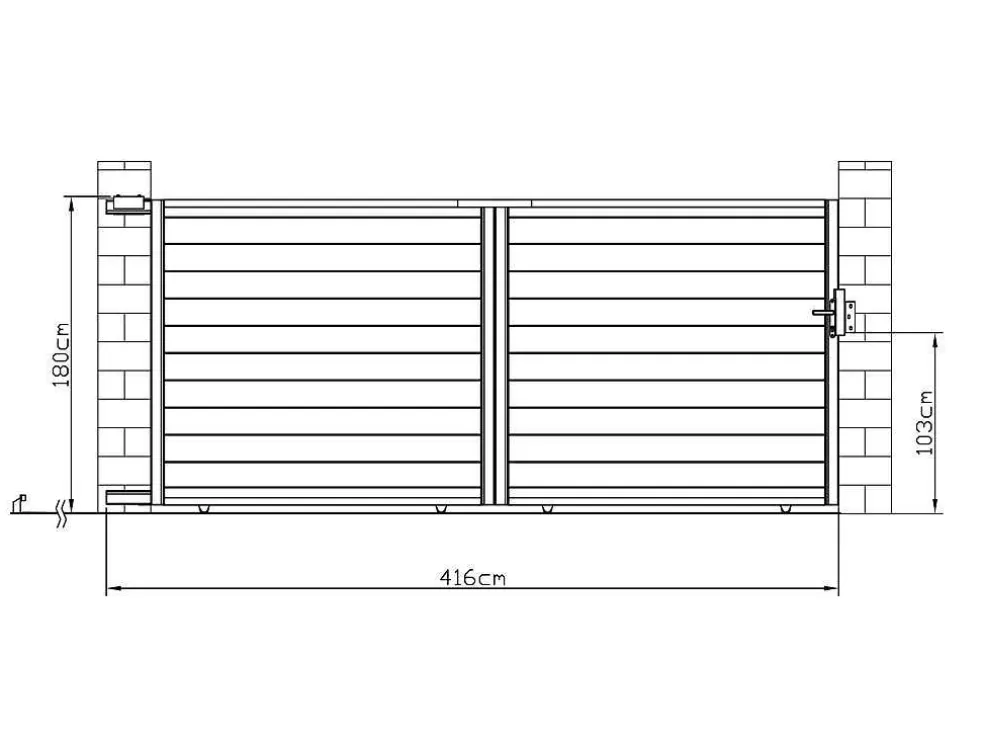 EXPERTLAND Portão De Correr Aluminio C416 X A180 Cm Branco - Nazario* Porta E Portão