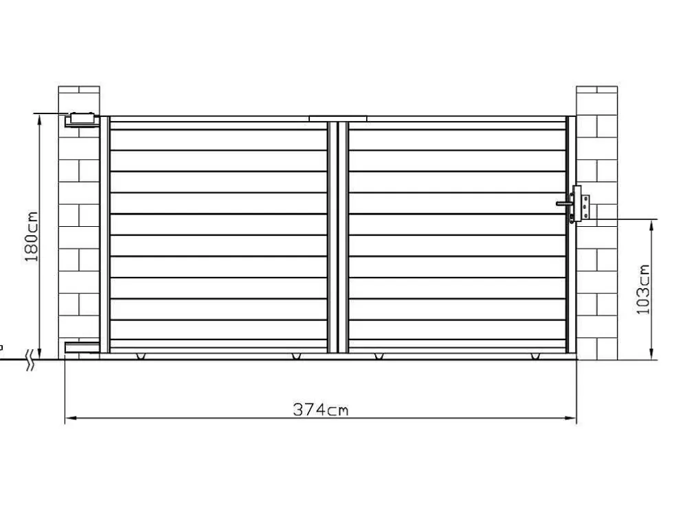 EXPERTLAND Portão De Correr Aluminio C374 X A180 Cm Branco - Nazario* Porta E Portão