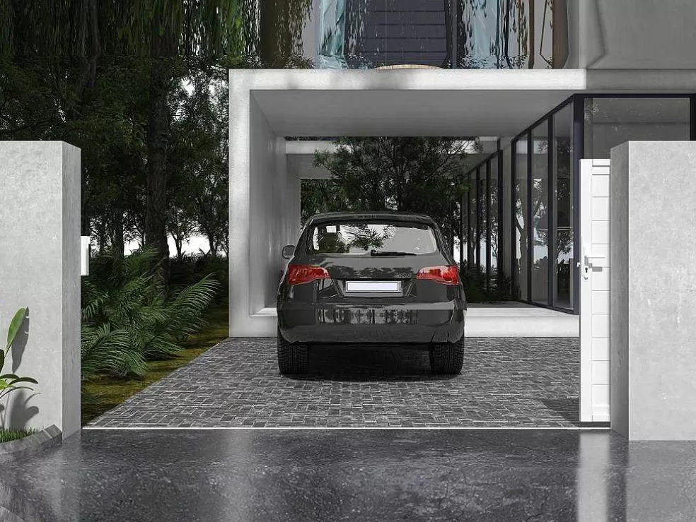EXPERTLAND Portão De Correr Aluminio C416 X A180 Cm Branco - Nazario* Porta E Portão