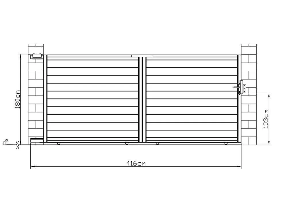 EXPERTLAND Portão De Correr Em Aluminio Antracite De C392 X A173 Cm - Nazario* Porta E Portão