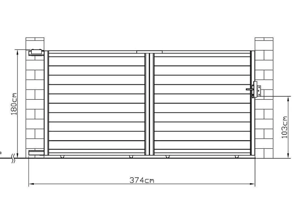 EXPERTLAND Portão De Correr Em Aluminio Antracite De C350 X A173 Cm - Nazario* Porta E Portão
