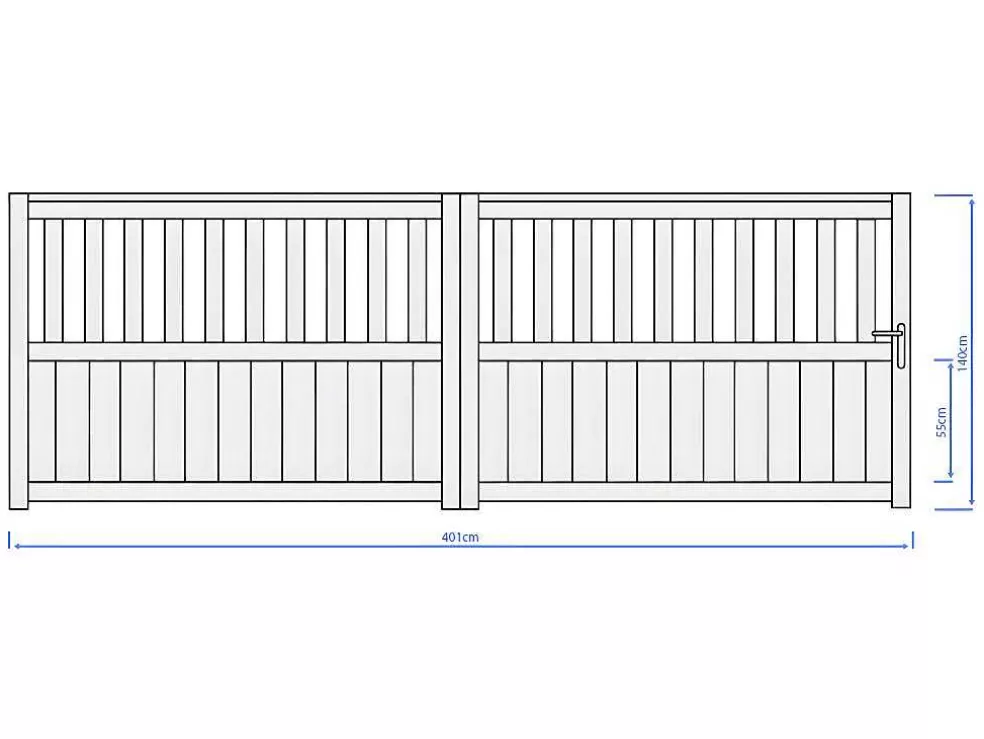 EXPERTLAND Portão De Correr Em Aluminio Perfurado De L401 X A140 Cm Cor Antracite Em Kit - Tarnos Ii* Porta E Portão