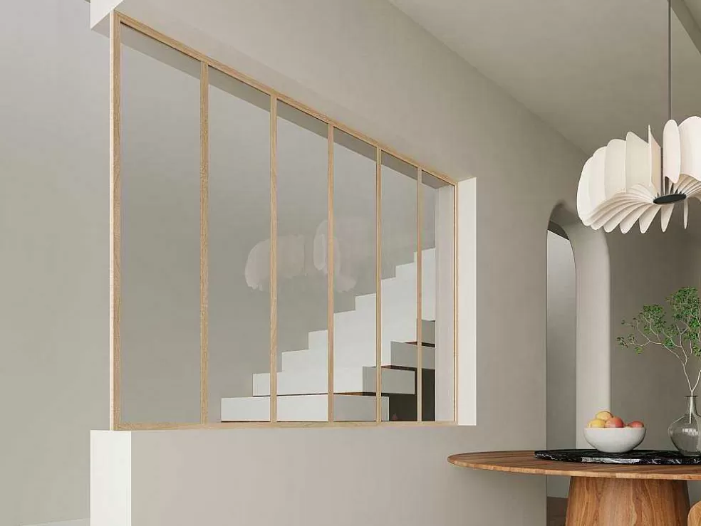 Vente-unique Poste Para Divisória Em Aluminio Termolacado A130 Cm Natural Claro - Bayview* Divisória De Ambiente
