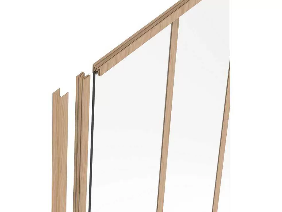 Vente-unique Poste Para Divisória Em Aluminio Termolacado A130 Cm Natural Claro - Bayview* Divisória De Ambiente