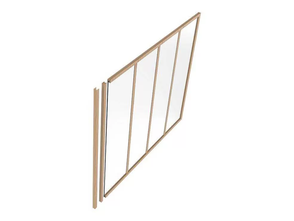 Vente-unique Poste Para Divisória Em Aluminio Termolacado A105 Cm Natural Claro - Bayview* Divisória De Ambiente