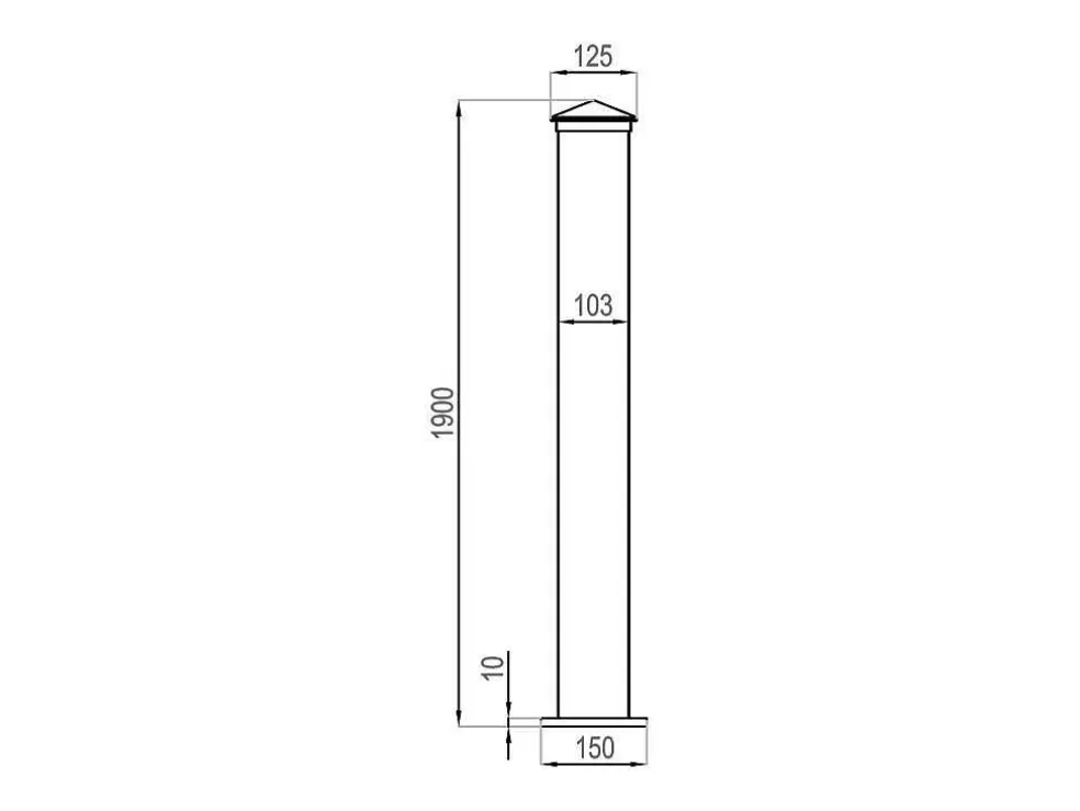 EXPERTLAND Poste Para Portão Em Aluminio C15 Cm X A190 Cm Antracite - Nereto* Porta E Portão