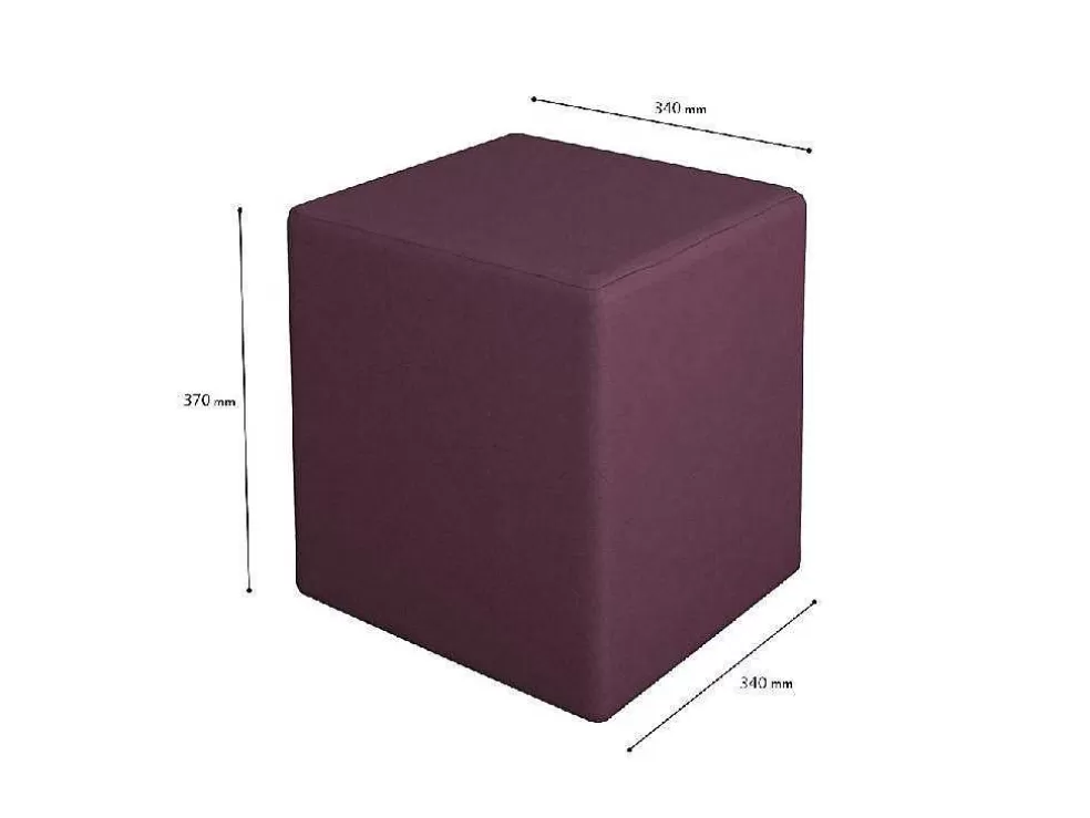 EPIKASA Pouf Milena, Ameixa, 34X34X37 Cm, * Puff