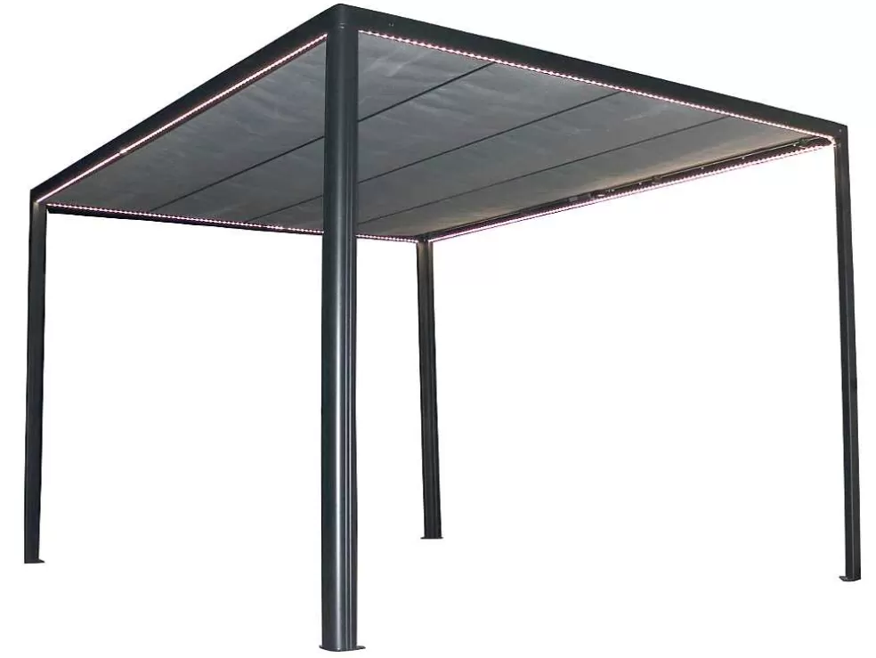 EXPERTLAND Pérgola Autonoma Em Aluminio Nitero Com Led - C294 X L294 X A230 Cm* Pérgola, Coreto, Quiosque