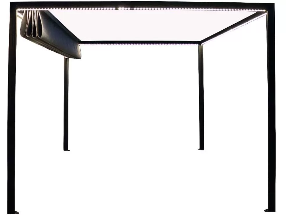 EXPERTLAND Pérgola Autonoma Em Aluminio Nitero Com Led - C294 X L394 X A230 Cm* Pérgola, Coreto, Quiosque