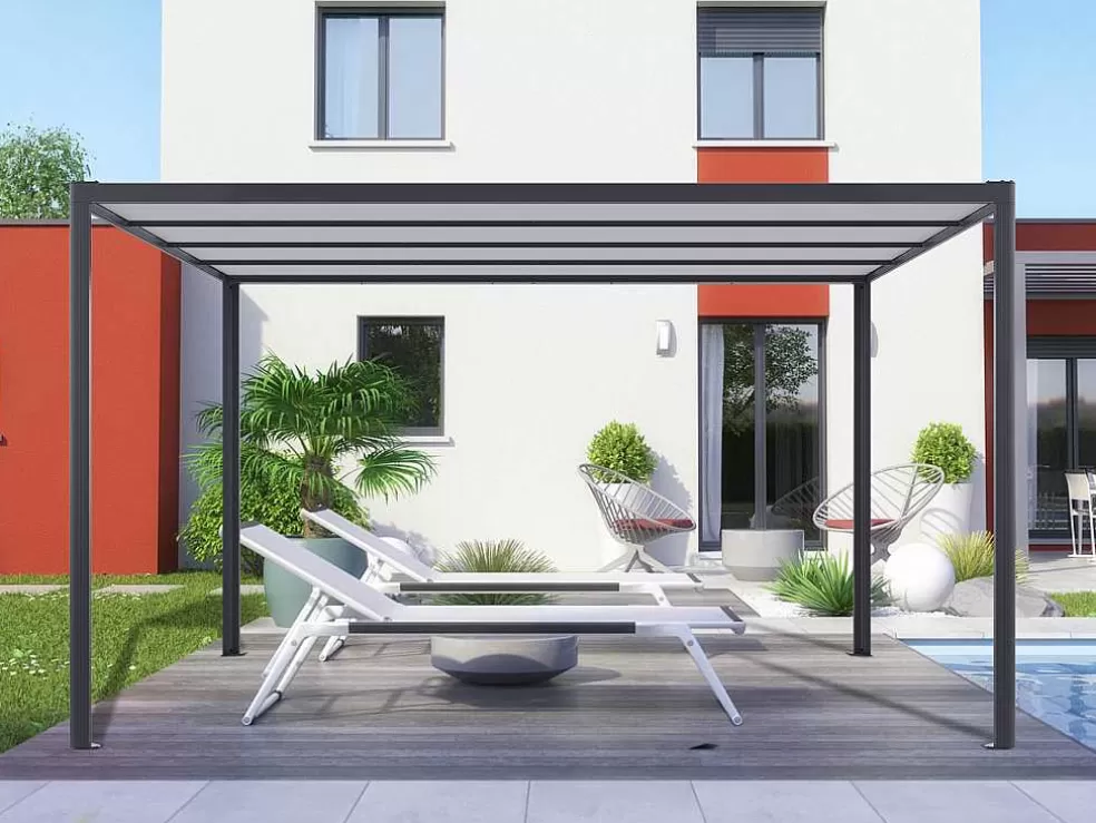 EXPERTLAND Pérgola Autonoma Em Aluminio Nitero Com Led - C294 X L394 X A230 Cm* Pérgola, Coreto, Quiosque