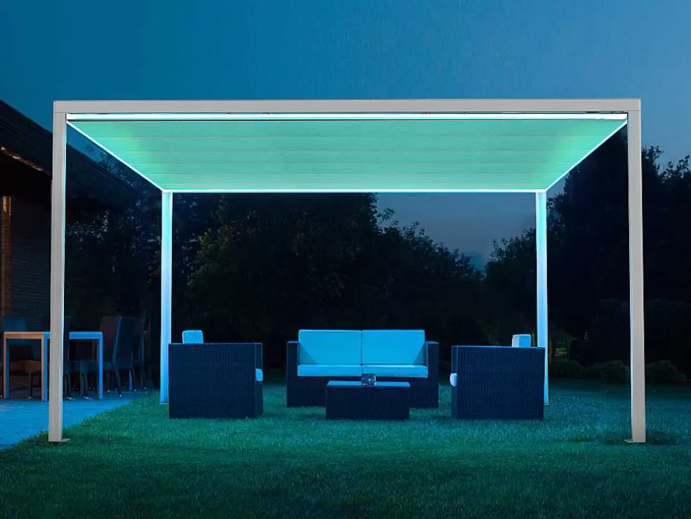 EXPERTLAND Pérgola Autonoma Em Aluminio Nitero Com Led - C294 X L294 X A230 Cm* Pérgola, Coreto, Quiosque