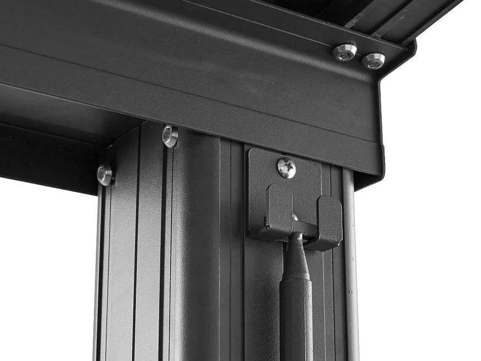 EXPERTLAND Pérgola De Encostar A Parede Com Teto De Correr 12 M Antracite - Izeda* Pérgola, Coreto, Quiosque