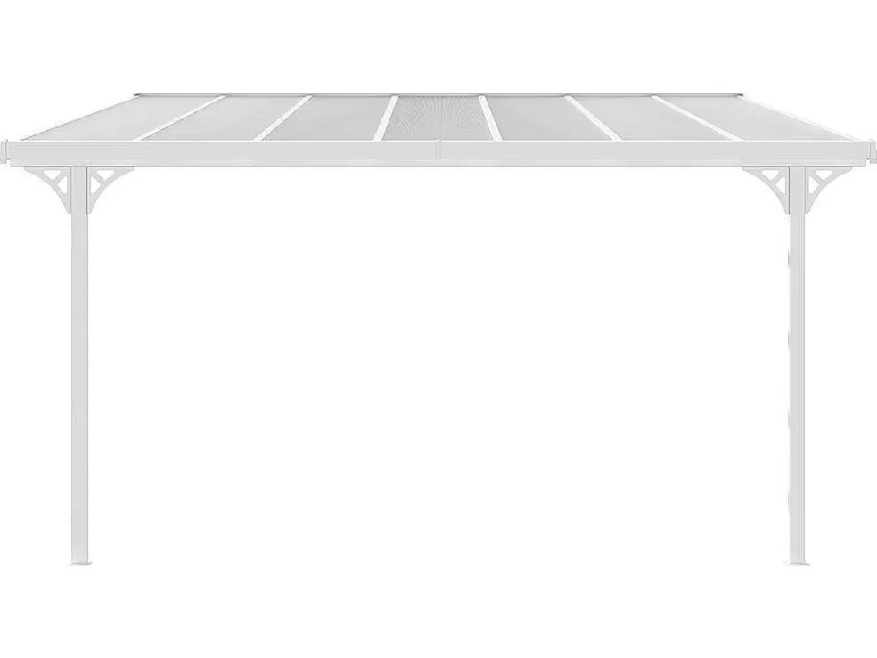 EXPERTLAND Pérgola De Parede Em Aluminio 13,2 M Branco Alvaro* Pérgola, Coreto, Quiosque