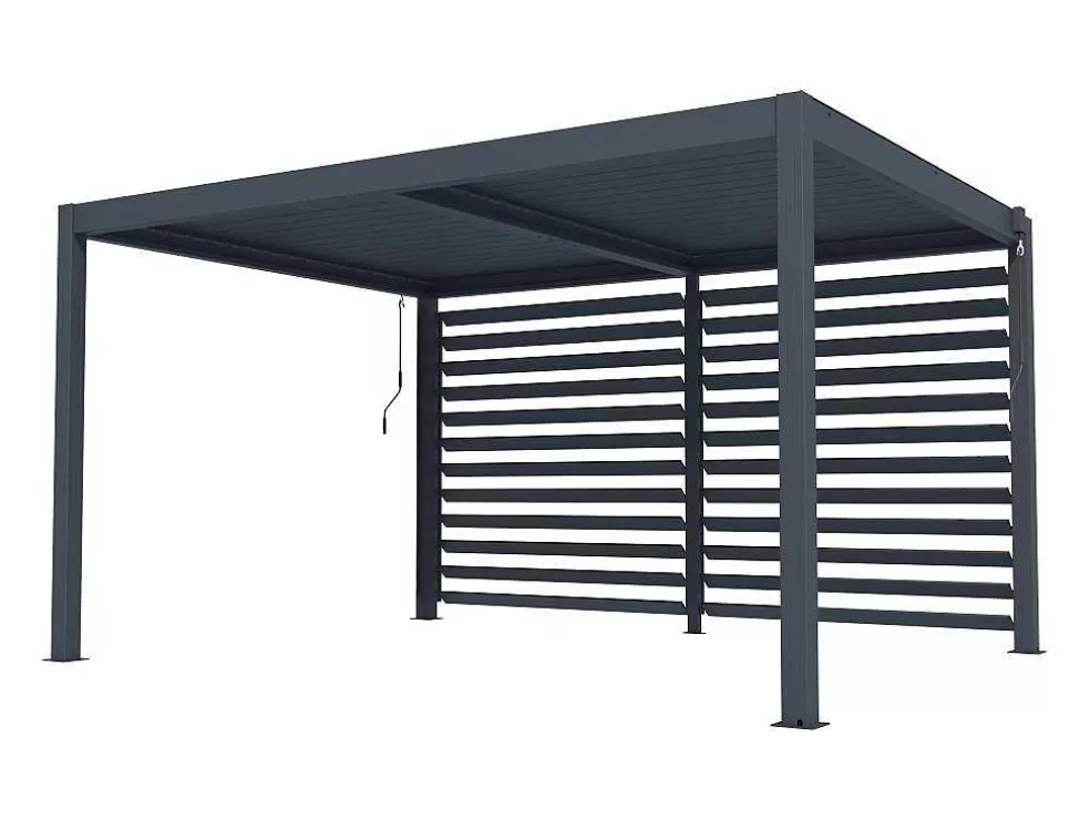 Vente-unique Quebra-Sol Orientavel Aluminio Para Pérgola Bioclimatica Antracite L3,68 X A2,2 M - Bolsena* Pérgola, Coreto, Quiosque