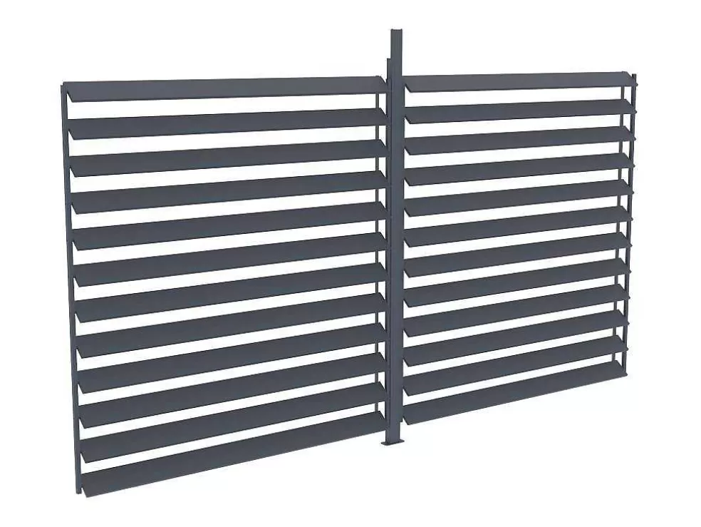 Vente-unique Quebra-Sol Orientavel Aluminio Para Pérgola Bioclimatica Antracite L3,68 X A2,2 M - Bolsena* Pérgola, Coreto, Quiosque