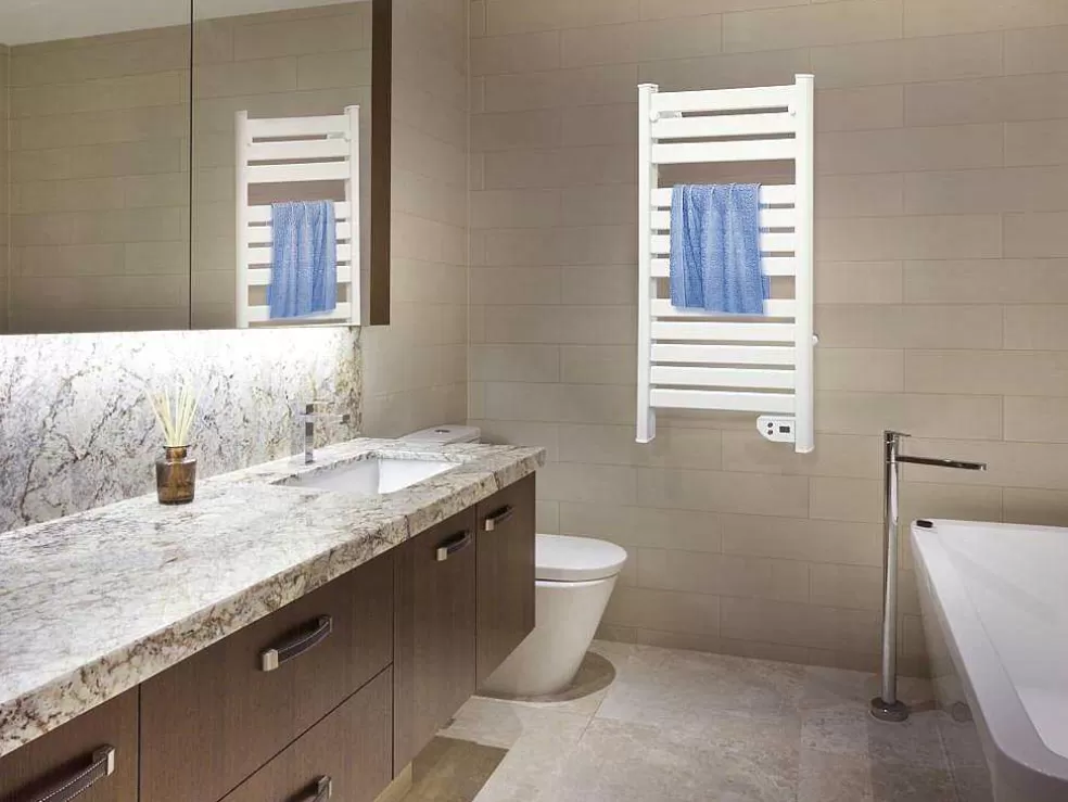 Purline Radiador Toalheiro El?Ctrico Aluminio Cor Branco* Promoções Casa De Banho & Bem-Estar