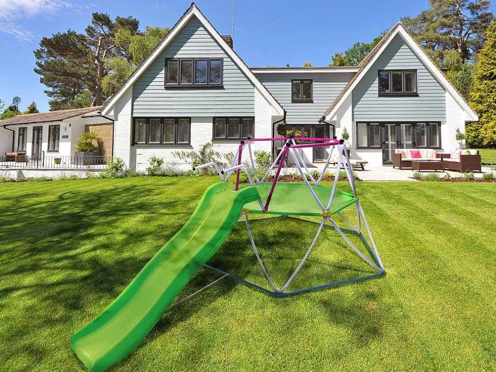 Vente-unique Rede De Escalada Com Escorrega Em Aco Verde 3,26 M - Sedoni* Jogo De Exterior
