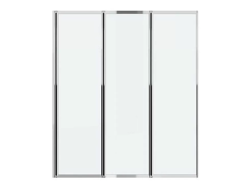 Shower & Design Resguardo De Banheira Dobravel Metal Cor Cromada 120X140 Cm - District* Resguardo De Banheira