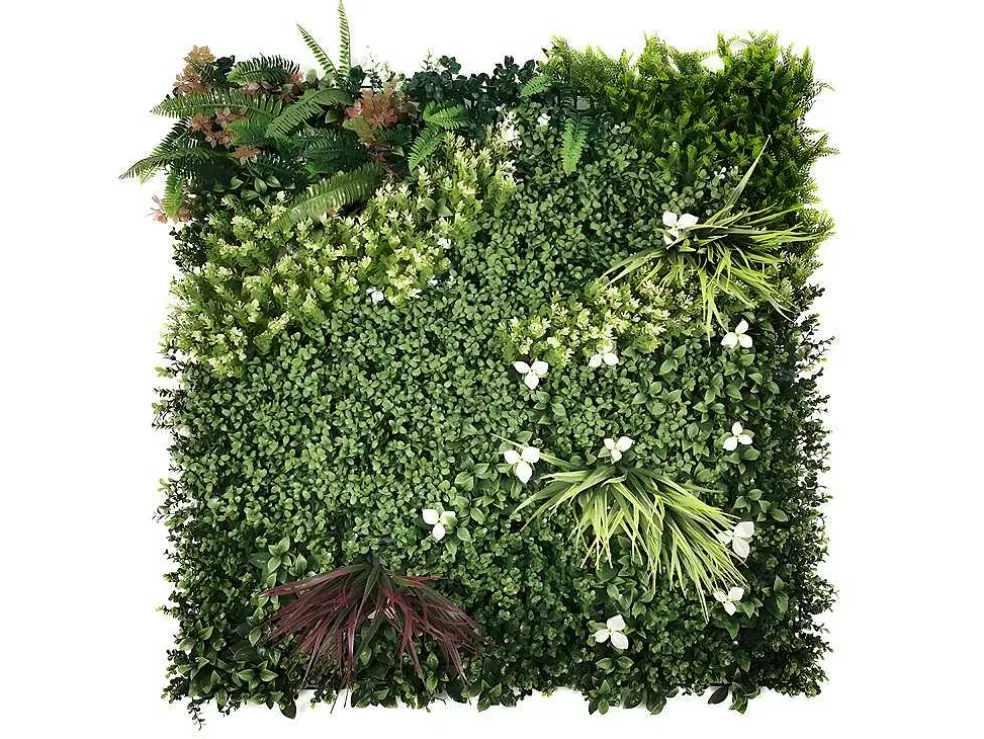 Vente-unique Revestimento De Parede Vegetal Sintetico Pack De 1M Cor Verde - Lahti* Revestimento De Parede Vegetal